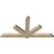 Ekena Millwork Kennewick Rough Sawn Timber Gable Bracket, Douglas Fir, 84"W x 42"H x 4"D x 6"F, 12/12 Pitch GBW084X42X0406KEN00RDF - alternate 4